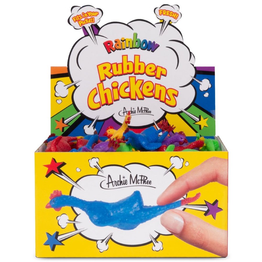 Gift, Party & Holiday Archie McPhee | Rainbow Rubber Chickens