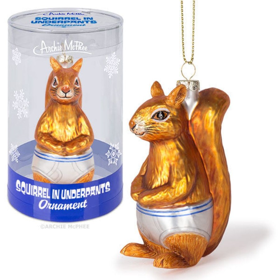 Gifts Archie McPhee | Squirrel In Underpants Ornament