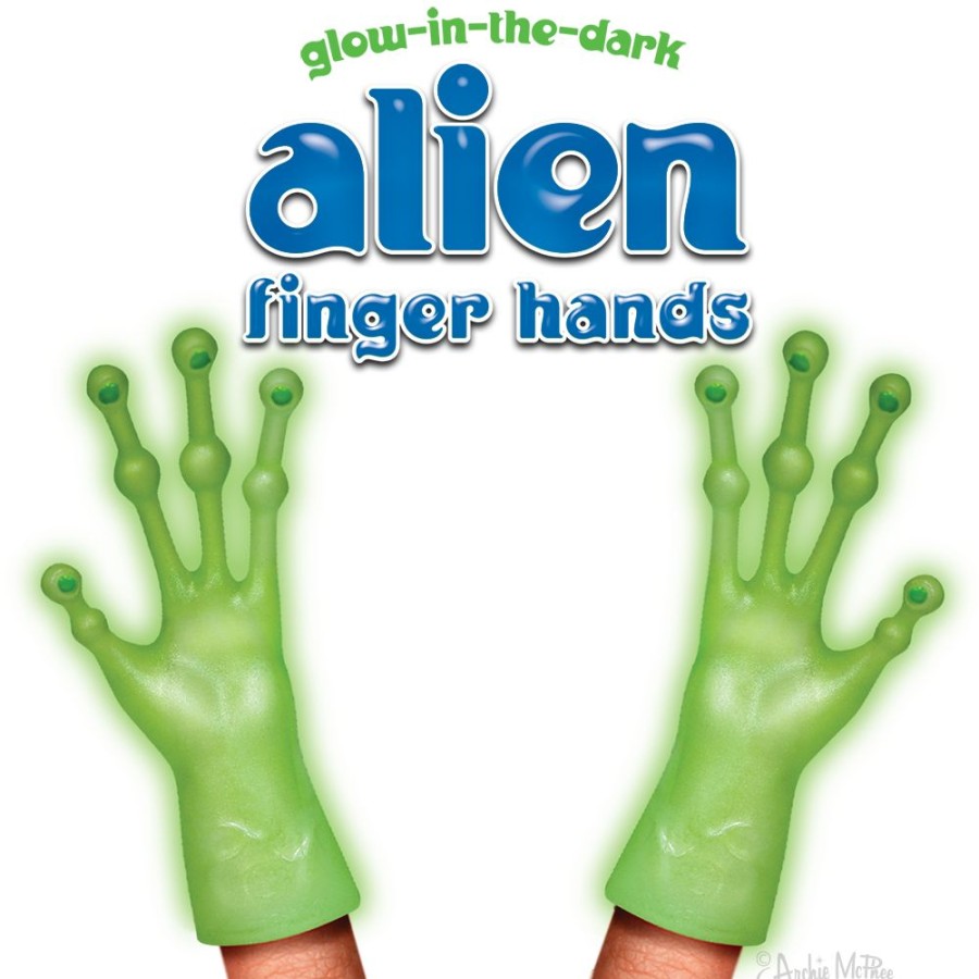 School & Office Archie McPhee | Glow-In-The-Dark Alien Finger Hands