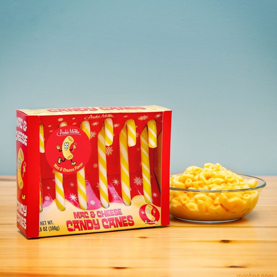 Gifts Archie McPhee | Mac & Cheese Candy Canes