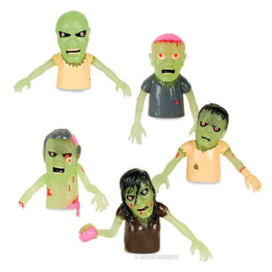 Bulk Archie McPhee | Glow Zombie Finger Puppets