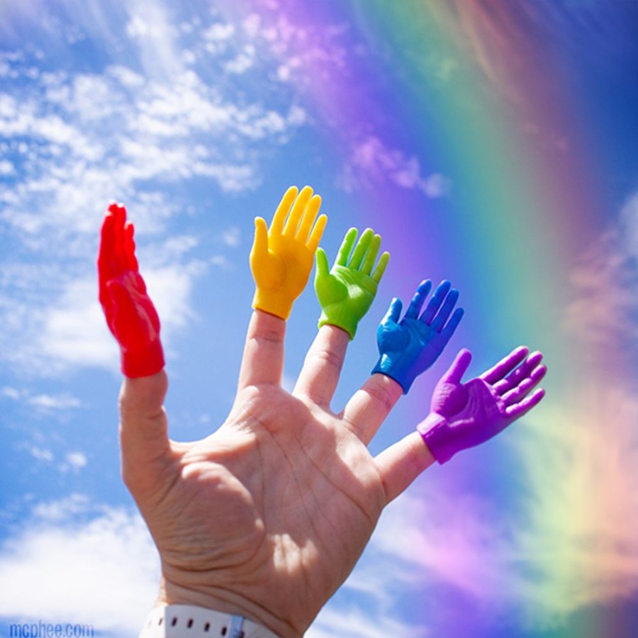 Fun Archie McPhee | Rainbow Finger Hands