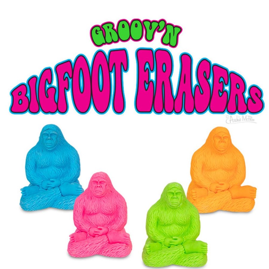 Gifts Archie McPhee | Groov'N Bigfoot Erasers