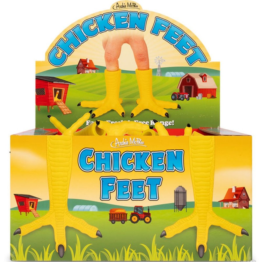 Fun Archie McPhee | Chicken Feet Finger Puppets Bulk Box