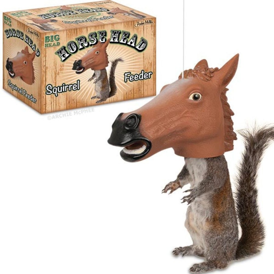 For The Home Archie McPhee | Horse Head Squirrel Feeder