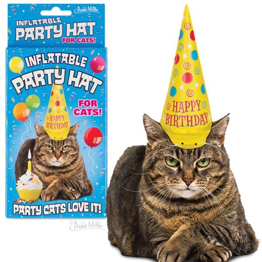 Fun Archie McPhee | Inflatable Party Hat For Cats