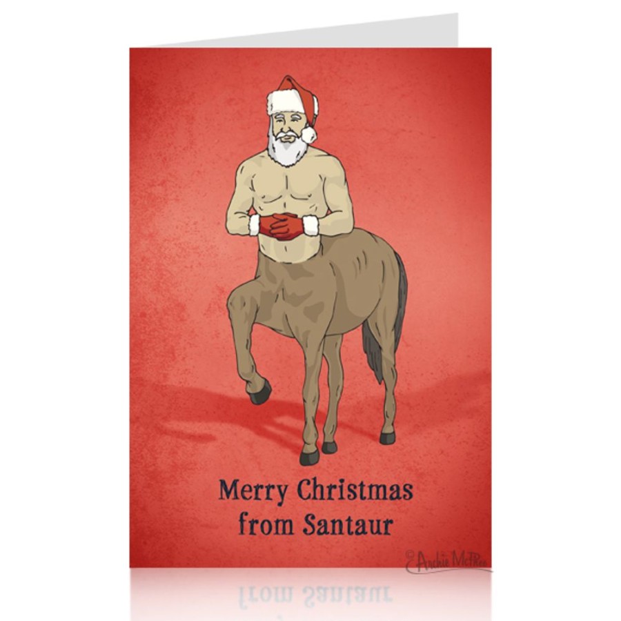 Gift, Party & Holiday Archie McPhee | Santaur Christmas Card