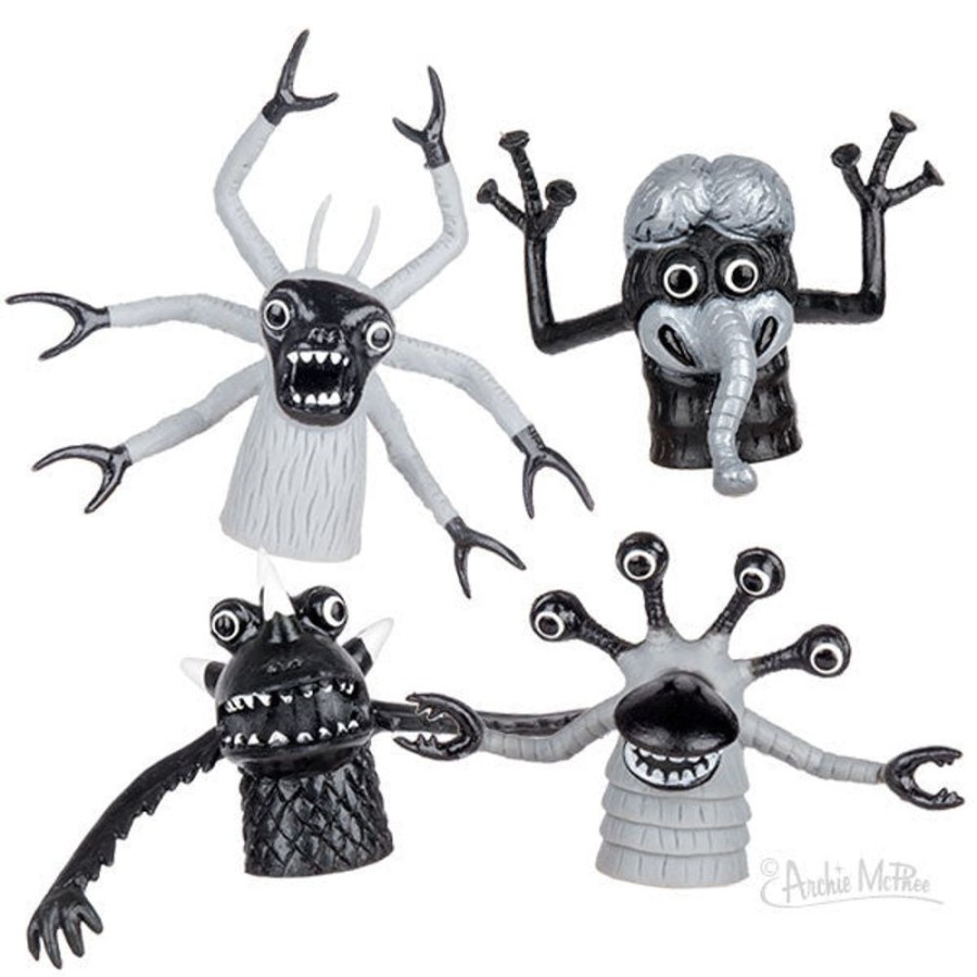 Gifts Archie McPhee | Black And White Finger Monsters