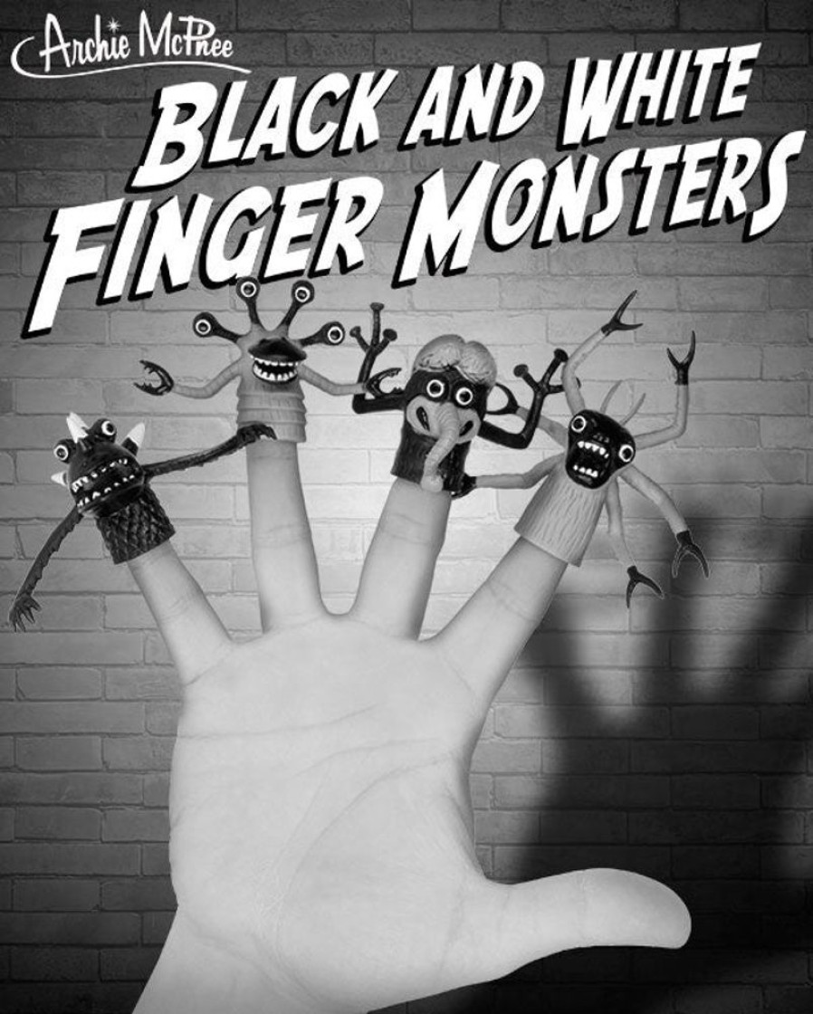 Gifts Archie McPhee | Black And White Finger Monsters