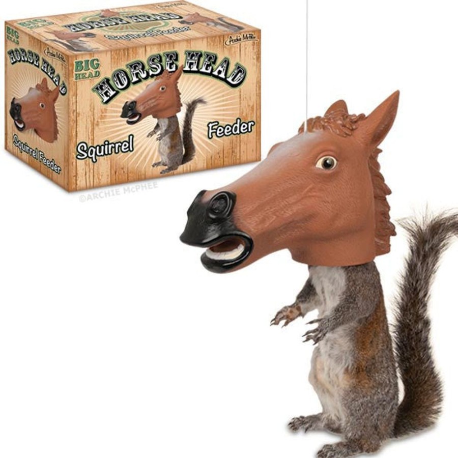 Gifts Archie McPhee | Horse Head Squirrel Feeder